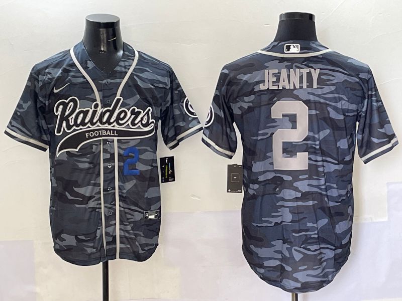 Men 2025 Oakland Raiders #2 Jeanty Camo Joint Name Nike Limited NFL Jersey style 5